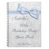 第80誕生会のダマスク織および弓 ノートブック (正面)