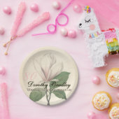 第80誕生会のヴィンテージのマグノリアの紙皿 ペーパープレート (パーティー)