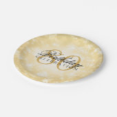 第80誕生会の金ゴールドの冬の不思議の国 ペーパープレート (アングル)