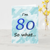 第80誕生日おもしろいなIの` m 80そう何 カード (黄色い花)