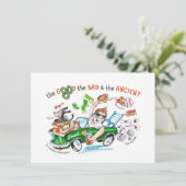 第80誕生日おもしろいカスタム招待状 招待状 (スタンド正面)