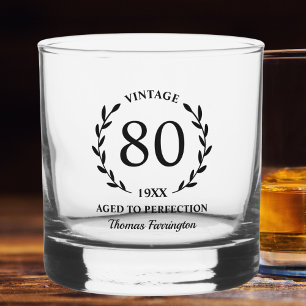 第80誕生日から完成度までの名前をカスタムする年 ウイスキーグラス