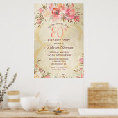 第80誕生日きらめくデザインポスター ポスター (キッチン)