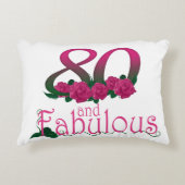 第80誕生日のアクセントの枕16" x12 " アクセントクッション (正面)