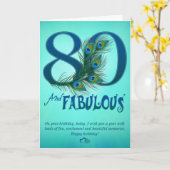 第80誕生日のテンプレートカード カード (黄色い花)