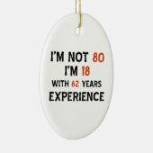 第80誕生日のデザイン セラミックオーナメント (右)