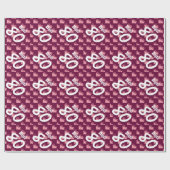 第80誕生日のピンクのハートの名前をカスタムするV33 ラッピングペーパー (フラット)