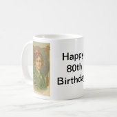 第80誕生日のマグ コーヒーマグカップ (正面左)