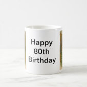 第80誕生日のマグ コーヒーマグカップ (中央)