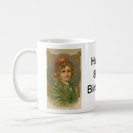第80誕生日のマグ コーヒーマグカップ (左)