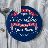 第80誕生日の世界の最も愛らしい80歳 缶バッジ (インサイチュ)