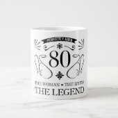 第80誕生日の女性 ジャンボコーヒーマグカップ (正面)