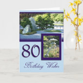 第80誕生日はバースデー・カードを望みます カード (黄色い花)