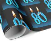 第80誕生日ろうそく目玉 ラッピングペーパー (ロールコーナー)