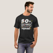 第80誕生日スおもしろいクワッドB日80歳誕生 Tシャツ (正面フル)
