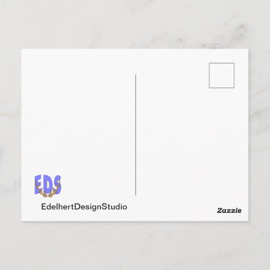 第80誕生日ハートモザイク絵葉書 ポストカード (裏面)