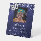 第80誕生日ブルー・シルバー・スターズ写真歓迎 台座サイン (正面)