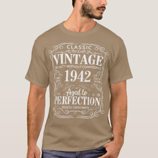 第80誕生日ヴィンテージギフトの完成度1942 80年 Tシャツ