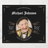 第80誕生日完全版ヴィンテージ リキュールボトルラベル (シングルラベル)