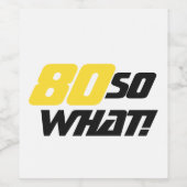 第80誕生日感動的おもしろいタイポグラフィ ワインラベル (シングルラベル)