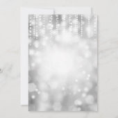 第80誕生日招待状シルバーグリッター 招待状 (裏面)