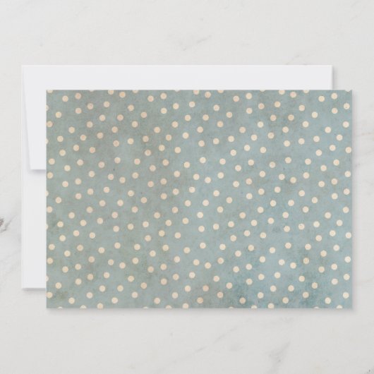 第80誕生日招待状素朴フローラバーズブルー 招待状 (裏面)