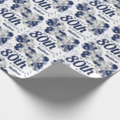 第80誕生日海軍バルーン ラッピングペーパー (角)