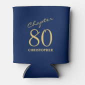 第80誕生日第80章青金ゴールド 缶クーラー (正面)