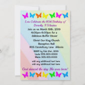 第80誕生日紫十字招待状 招待状 (裏面)