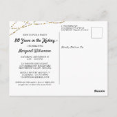 第80誕生日80年の作り上げ2枚 ポストカード (裏面)