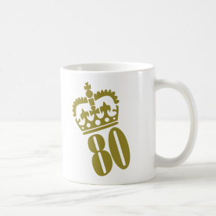 第80誕生日-数- 80 コーヒーマグカップ