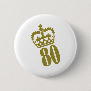 第80誕生日-数- 80 缶バッジ