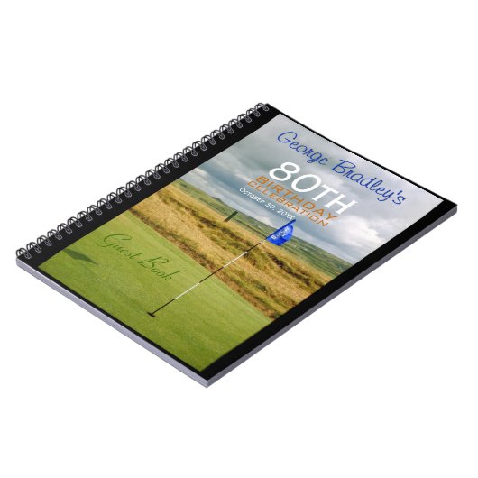 第80誕生祝いのゴルフ来客名簿 ノートブック (左側)