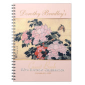 第80誕生祝いの蝶シャクヤクのゲスト ノートブック (正面)