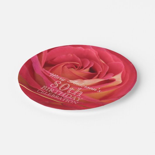 第80誕生祝いの-2-紙皿は上がりました ペーパープレート (アングル)