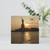 第80誕生祝い/自由の夕日の像 招待状 (スタンド正面)