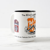 第82信号大隊歴史的コーヒーマグ#1 ツートーンマグカップ (正面左)