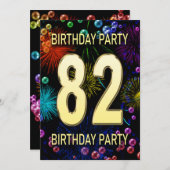 第82回バースデーパーティー招待花火大会 招待状 (正面/裏面)