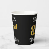 第82回バースデーパーティー – ファンシースクリプト、フェイク金ゴールドルック 紙コップ (左)