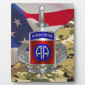 第82回空挺師団アフガニスタン退役軍人 フォトプラーク (正面)