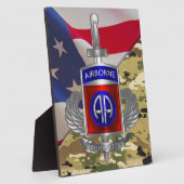 第82回空挺師団アフガニスタン退役軍人 フォトプラーク (側面)