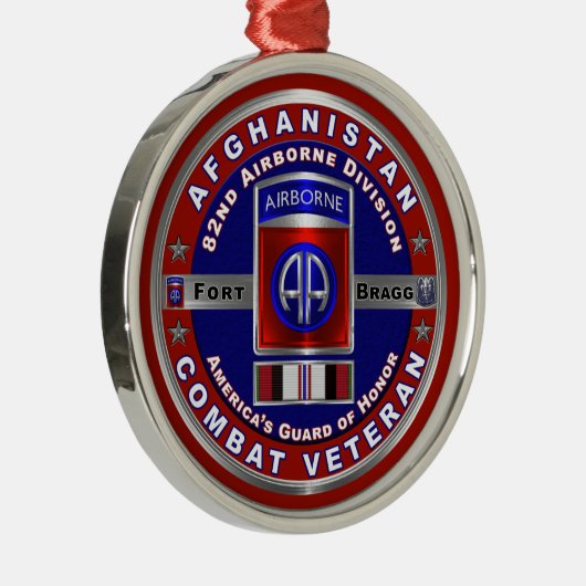 第82回空挺師団アフガニスタン退役軍人 メタルオーナメント (右)