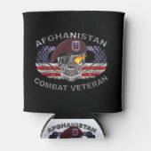 第82回空挺師団アフガニスタン退役軍人 缶クーラー (正面)