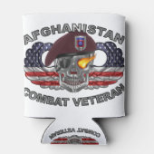 第82回空挺師団アフガニスタン退役軍人 缶クーラー (裏面)