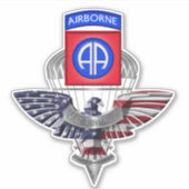 第82回空挺師団イーグル退役軍人 シール (正面)