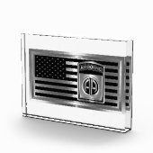 第82回空挺師団スチール旗(パッチあり) フォトブロック (右)