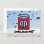 第82回空挺陸軍はがき部門パッチvet ポストカード (正面/裏面)