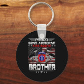 第82回誇りを持った空挺空挺部隊ブラザー米国州旗 –  キーホルダー (正面)