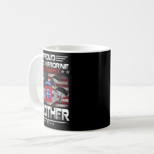 第82回誇りを持った空挺空挺部隊ブラザー米国州旗 –  コーヒーマグカップ (正面左)