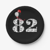 第82回誕生日パーティー風船 ペーパープレート (正面)
